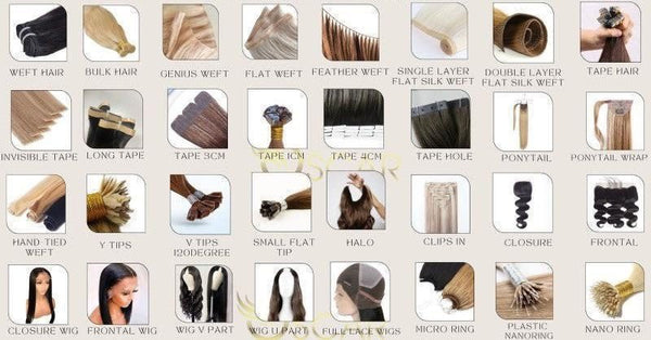 Most Popular Different Types of Human Hair Extension Techniques. Ripples Hair Beauty Supplies