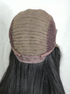 Synthetic Lace Front Wig for Black Women - Yaki Straight 24-Inch Long Hair Wig, Heat Resistant Fiber - Ripples Hair & Beauty Supplies