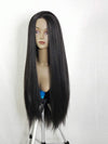 Synthetic Lace Front Wig for Black Women - Yaki Straight 24-Inch Long Hair Wig, Heat Resistant Fiber - Ripples Hair & Beauty Supplies