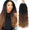 Wavy Gypsy Locs 3-Colors Ombre Crochet Hair 18-Inch 24 Strands/Bundle - Ripples Hair & Beauty Supplies