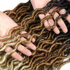 Wavy Gypsy Locs 3-Colors Ombre Crochet Hair 18-Inch 24 Strands/Bundle - Ripples Hair & Beauty Supplies