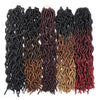 Wavy Gypsy Locs 3-Colors Ombre Crochet Hair 18-Inch 24 Strands/Bundle - Ripples Hair & Beauty Supplies