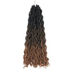 Wavy Gypsy Locs 3-Colors Ombre Crochet Hair 18-Inch 24 Strands/Bundle - Ripples Hair & Beauty Supplies