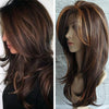 Women's Wig Mixed Brown Medium-length Straight Hair - Ripples Hair & Beauty Supplies
